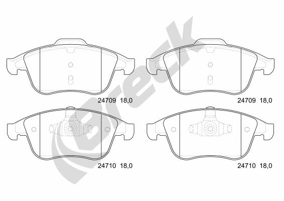 Set placute frana,frana disc 24709 00 701 00 BRECK